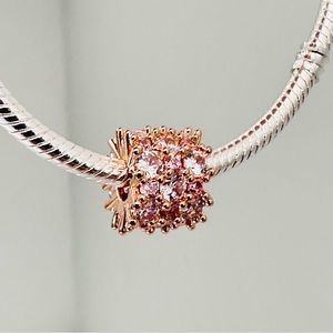 Pandora rose gold pink & clear sparkle charm, charms for pandora bracelets